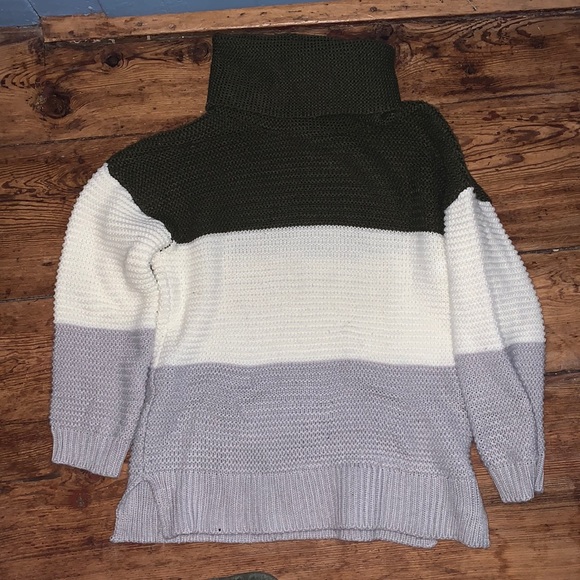 Women Casual Turtleneck Knitted Pullover Sweater - Picture 2 of 5